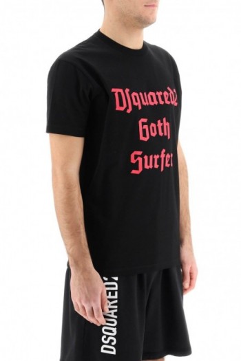 Dsquared2 Czarna koszulka D2 Goth Surfer