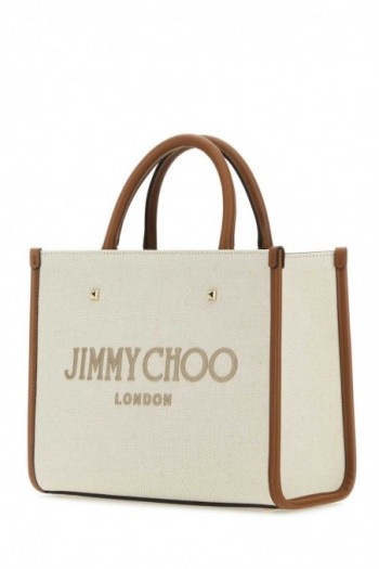 Jimmy Choo Beżowa torebka Avenue S shopper
