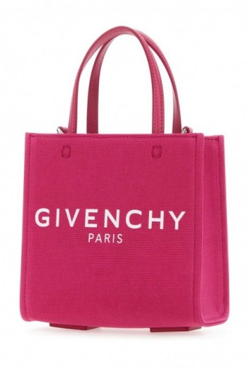 Givenchy Płócienna torba na zakupy mini G w kolorze fuksji