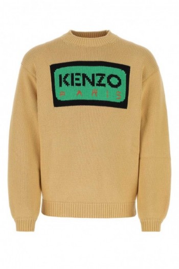 Kenzo Beżowy sweter z mieszanki bawełny