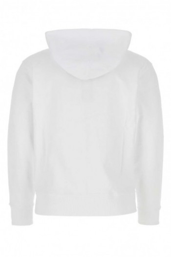 Kenzo Biała bluza z kapturem  elastycznej bawełny 118665