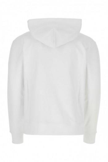 Kenzo Biała bluza z kapturem z elastycznej bawełny