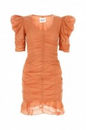 2Isabel Marant Etoile Miedziana bawełniana sukienka mini Siren