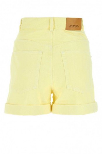 Isabel Marant Szorty jeansowe Vetanio w kolorze pastelowym żółtym