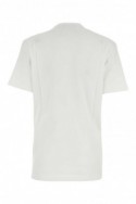 2Versace Biała bawełniana koszulka z haftowanym logo