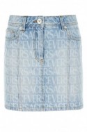 2Versace Denimowa spódniczka mini z Logo Versace Allover