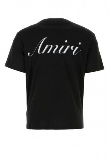 Amiri Czarna bawełniana koszulka z logo 119451