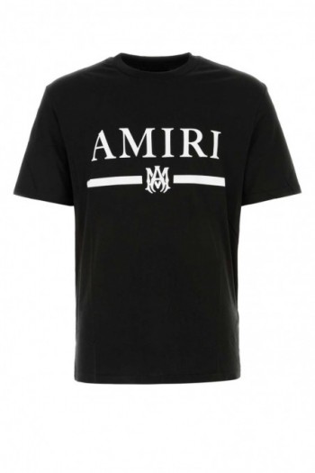 Amiri Czarna bawełniana koszulka z logo 119459