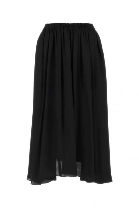 Balenciaga Czarna satynowa spódnica