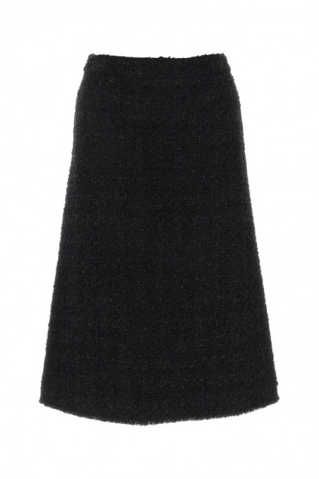 Balenciaga Czarna spódnica z tkaniny baranek