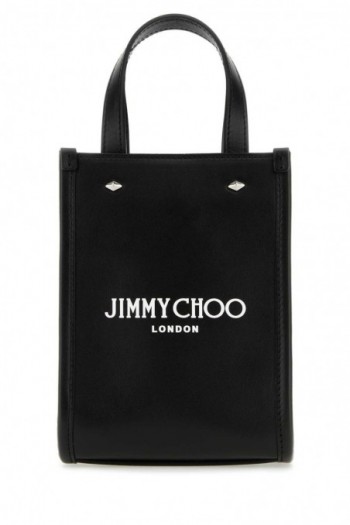 Jimmy Choo Czarna skórzana torebka mini N/S Tote