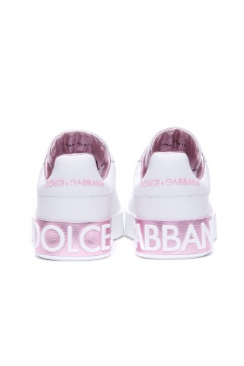 DOLCE & GABBANA Skórzane sneakersy z logo 'Portofino' CK1544AX61587587