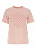 2Burberry Bawełniana koszulka w pastelowym różu z logo
