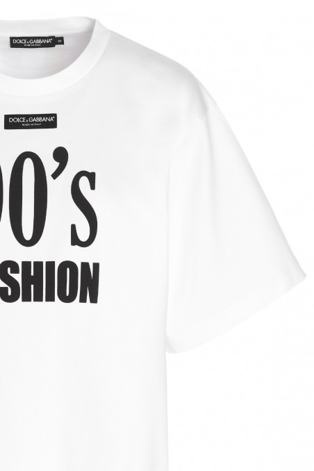 DOLCE&GABBANA Biała koszulka '90s Fashion'