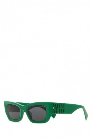 Miu Miu Acetatowe okulary przeciwsłoneczne w zielonym
