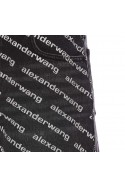 2Alexander Wang Czarne spodenki z nadrukiem logo