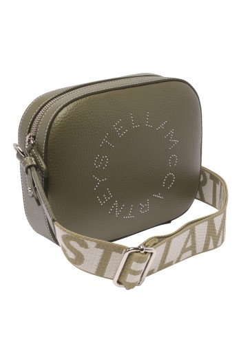 Stella McCartney Mini torebka Stella Logo, zielona