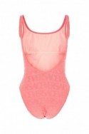 2Versace Różowy kostium kąpielowy z tkaniny frotte z haftem Versace Allover