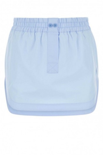 The Attico Bawełniana mini spódniczka Rooney w kolorze pudrowego błękitu