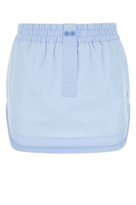 The Attico Bawełniana mini spódniczka Rooney w kolorze pudrowego błękitu
