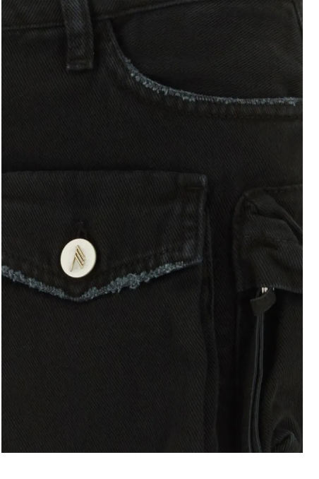 The Attico Czarna jeansowa spódniczka mini Fay