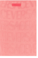 2Versace Różowy kostium kąpielowy z tkaniny frotte z haftem Versace Allover