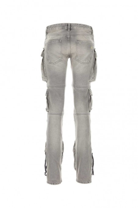The Attico Szare jeansy z kieszeniami