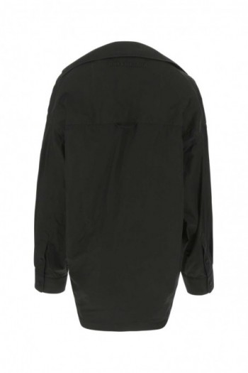 Balenciaga Czarna popelinowa koszula oversize