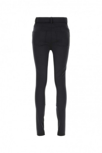 Balenciaga Czarne obcisłe spodnie z elastycznego nylonu