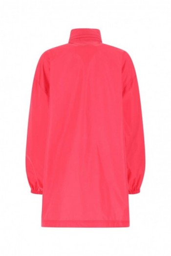 Balenciaga Poliestrowy płaszcz przeciwdeszczowy oversize w kolorze fluo różowym