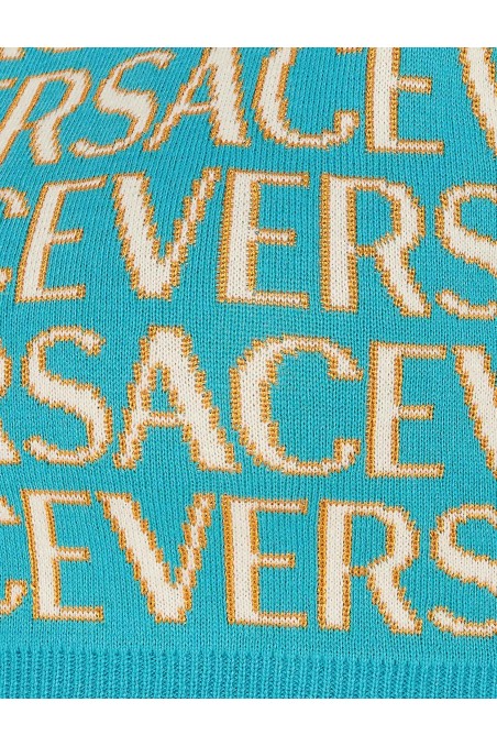 Versace Top z mieszanki bawełny z haftem  Versace Allover