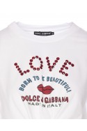 2Dolce & Gabbana Krótki top z logo, luksusowa odzież damska