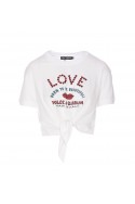2Dolce & Gabbana Krótki top z logo, luksusowa odzież damska