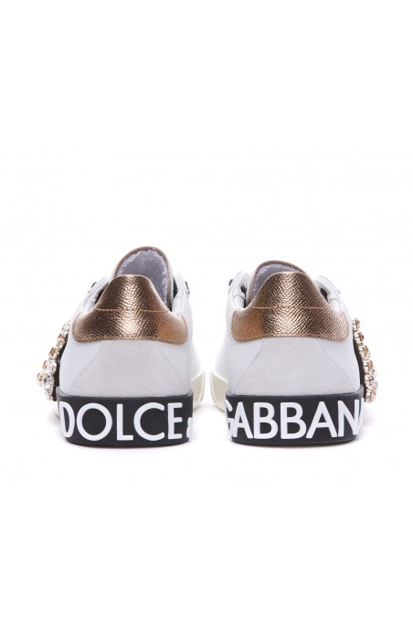 DOLCE & GABBANA Sneakersy 'Portofino Vintage' z kryształkami, CK2203AO90289662