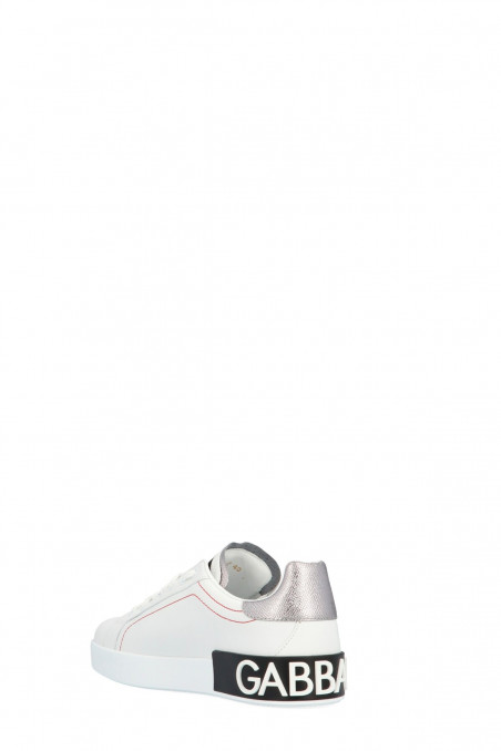 DOLCE&GABBANA Skórzane sneakersy z logo ''Portofino''