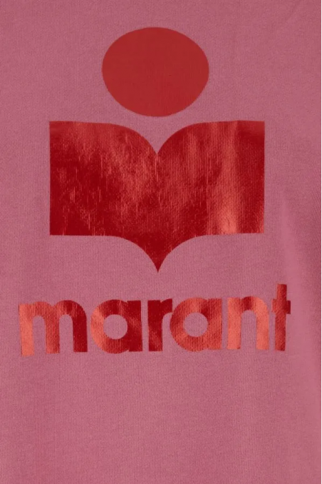 Isabel Marant Etoile Ciemnoróżowa bluza Marly z domieszką bawełny