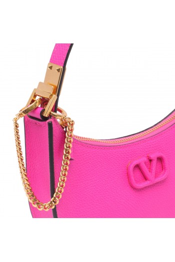 Valentino Mini torba Hobo Vlogo, różowa, torebka damska,  P0W19RQRUWT
