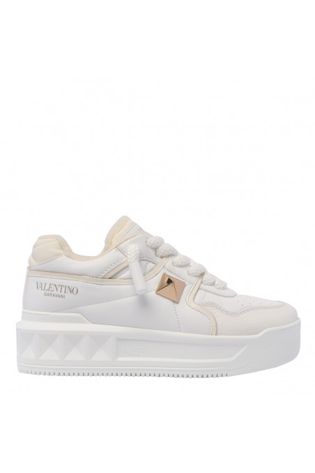 VALENTINO Białe sneakersy One Stud XL, S0FQ4TWJ7DU, sportowe buty damskie