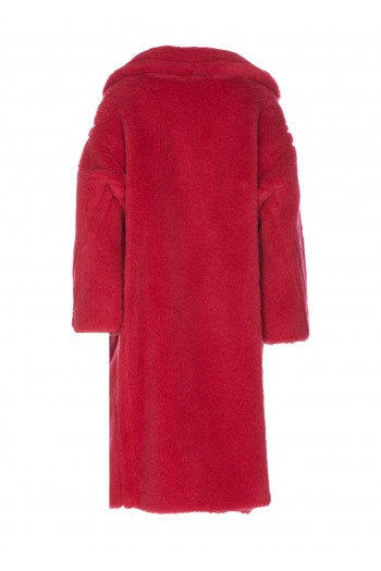 Max Mara Wełniany płaszcz TEDDY, czerwony, 2310160139600 TEDGIRL011