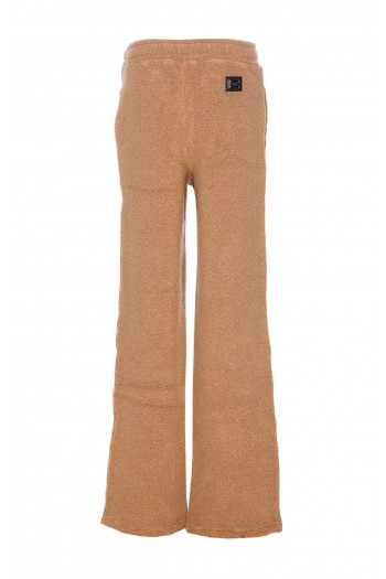 Dolce & gabbana Spodnie z pluszowego materiału, FTCYYTFUGRRM2899