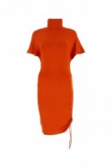 2Isabel Marant Etoile Pomarańczowa sukienka Lya z elastycznej wiskozy