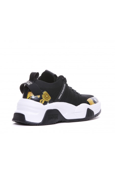 Versace Jeans Couture Materiałowe sneakersy z logo, 75VA3SF5ZS856G89