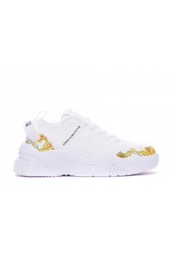 Versace Jeans Couture Materiałowe sneakersy z logo, 75VA3SF5ZS856G03