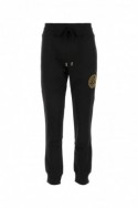 2Versace Jeans Couture Czarne bawełniane joggery z logo