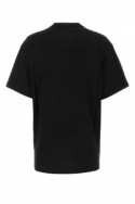 2Versace Jeans Couture Czarna bawełniana koszulka z złotym logo 23398