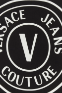 2Versace Jeans Couture Czarna bawełniana bluza z kapturem z logo