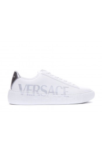 Versace Białe sneakersy GRECA logo, sportowe buty męskie, DSU84041A065742W270