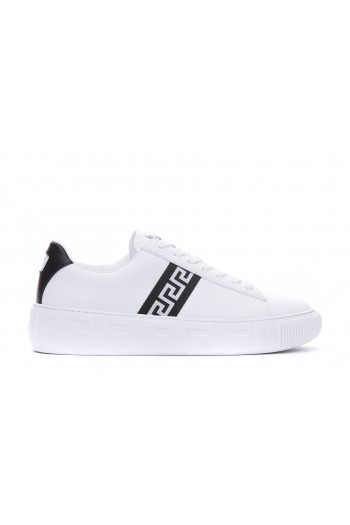 Versace Białe sneakersy GRECA logo, sportowe buty męskie, DSU84041A007752W020