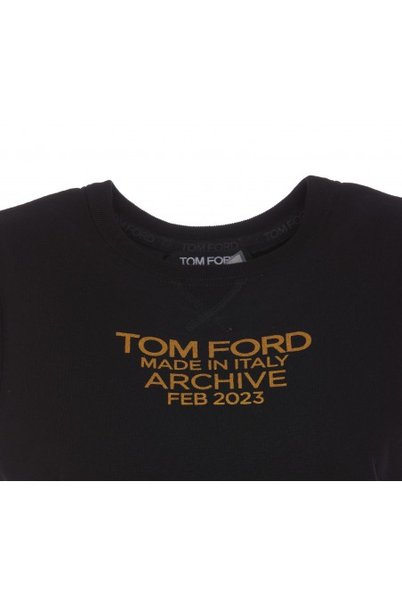 Tom ford Bawełniany top z logo, FLJ054FAX769XLBGO