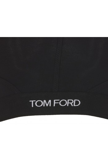 Tom Ford Czarny top z logo, TSJ473JEX011LB999